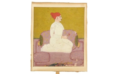 A SEATED NOBLEMAN PROPERTY OF THE LATE BRUNO CARUSO (1927 - 2018) COLLECTION North Western or Central India, 19th century