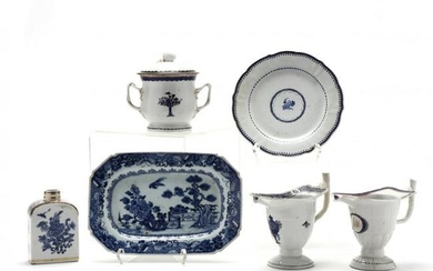 A Selection of Six Chinese Export Blue and White