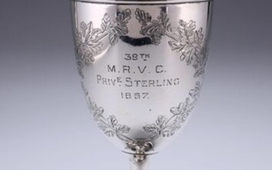 A VICTORIAN SILVER GOBLET