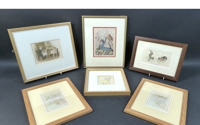 A collection of six children’s prints, 19th and early 20th c...