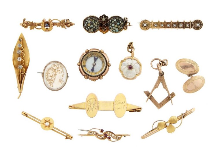 A group of jewellery and other items,...