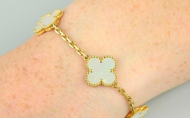 A mother-of-pearl 'Vintage Alhambra' bracelet, by Van