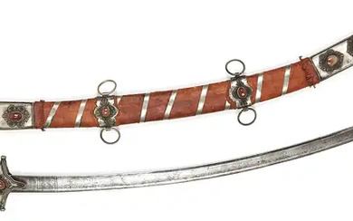 A presentation sword, The blade, eastern Europe, 19th century, the mounts and...