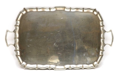A silver twin-handled tray by Fenton Brothers Ltd