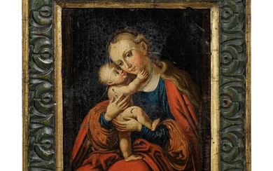 A small German painting of Mary, 17th/18th century