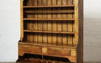 A stained pine hutch, 19th century