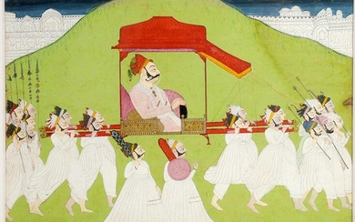 AN INDIAN MINIATURE PAINTING, RAJASTHAN 18TH CEN.