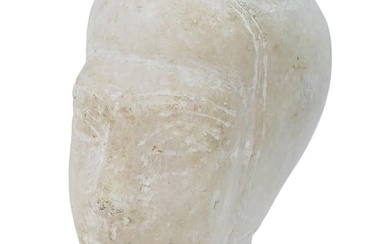 ANCIENT EGYPTIAN CARVED STONE HEAD OF A FIGURE
