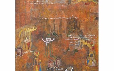 ARMANDO ROMERO, Sin título, Sin firma, Óleo sobre madera, 80 x 60 cm