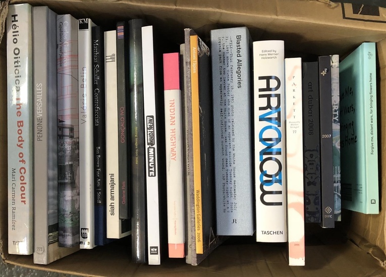 ART CATALOGUES: two boxes of modern, post-modern and contemp...