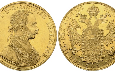 AUTRICHE. François-Joseph (1848-1816). 4 ducats 1915. Au titre 986 (39,75 mm - 14,00 g). qFDC...