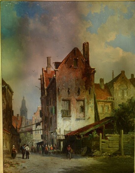 Adrianus Eversen (1818-1897) - Stadsgezicht