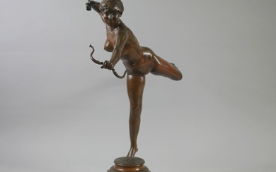 Alexandre FALGUIERE (1831-1900) "Diane chasseresse"... - Lot 23 - Copages Auction Paris