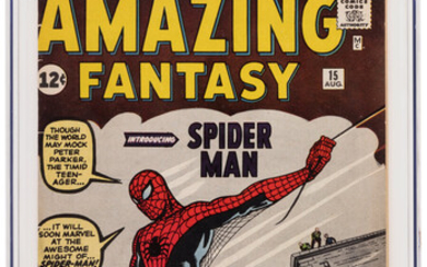 Amazing Fantasy #15 (Marvel, 1962) CGC VF- 7.5 Off-white...