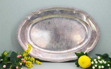 An Irish George III silver meat plate