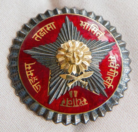 An Order of the Gorkha Dakshina Bahu, I Class Star, Nepal, Awarded to Valery Bykovsky in 1963.