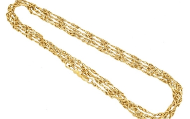 An early 20th century 18ct gold Longuard chain