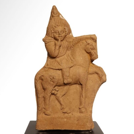 Ancient Egyptian Terracotta Harpocrates on Horse