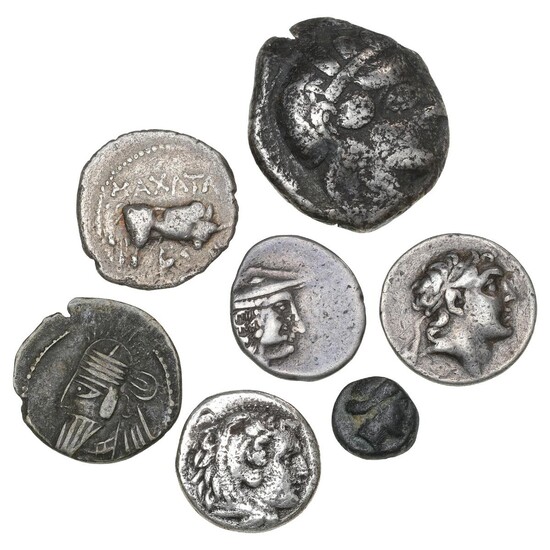 Ancient Greece. collection of coins, incl. Aetolia, Triobol; Athens, Tetradrachm; Cappadocia, Drachm;...