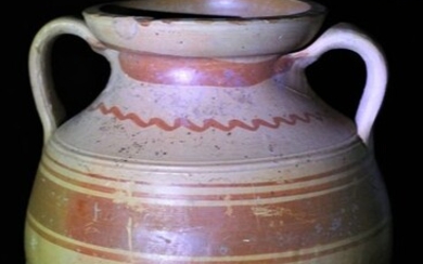 Ancient Greek, Hellenistic Terracotta South Italian, Messapic amphora - 23×20×10 cm - (1)
