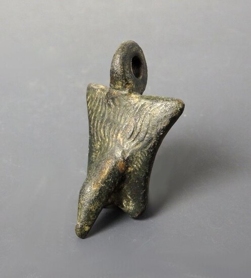 Ancient Roman Bronze Phallic Pendant - 40mm height