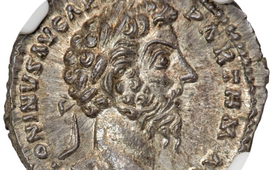 Ancients: , Marcus Aurelius, as Augustus (AD 161-180). AR denarius (19mm, 3.26 gm, 12h). NGC Choice MS 5/5 - 5/5....