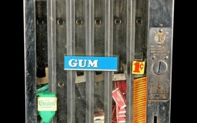 Antique 1 Cent Wall Mounted Gum Vending Machine