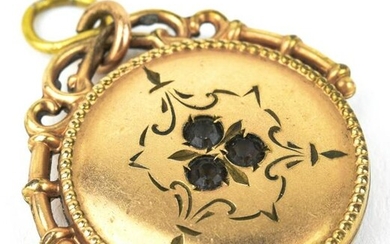 Antique 19th C Gold Filled Necklace Pendant