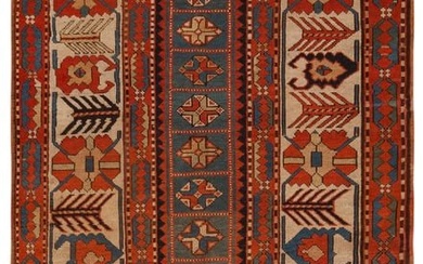 Antique Caucasian Kazak Rug 7 ft 2 in x 3 ft 6 in (2.18 m x 1.06 m)