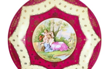 Antique Royal Vienna Porcelain Cabinet Platter