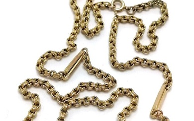 Antique unmarked gold fancy link 46cm chain - 6.5g