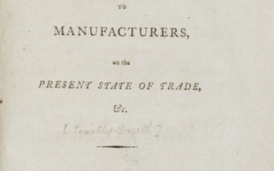 Appeal (An) to manufactures, on the present state of trade, &c, Birmingham, Printed by James Belcher, 1795.