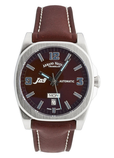 Armand Nicolet - J09 Day & Date Automatic - 9650A-MR-PK2420MR - from official dealer - Men - 2011-present