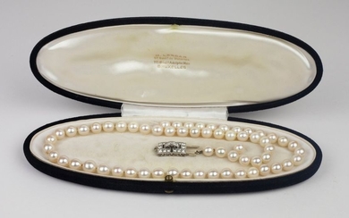 Art Deco cultured pearl necklace