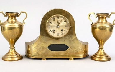 Art Nouveau table clock with 2