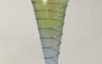 Artist Signed Studio Art Glass Vase 1992