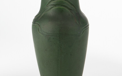 Arts and Crafts Matte Green Glazed Vase