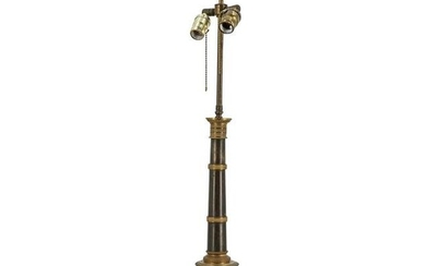 Austrian Bronze Columnar Table Lamp