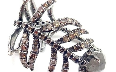 Authentic! Annoushka Mythology Tsar Feather 18k Gold Diamond Labradorite Ring