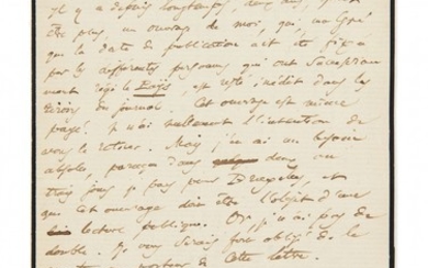 BAUDELAIRE, Charles (1821-1867) Lettre autographe signée [à Bernard-Adolphe Granier de Cassagnac]