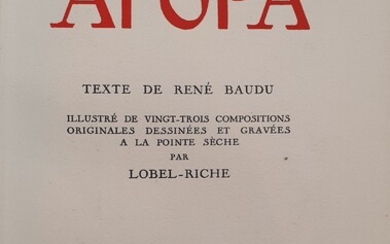 BAUDU (René). Agora. Paris, Pour le compte des auteurs, 1925. In-4, demi-maroquin bleu avec coins,...