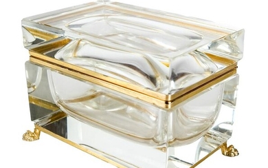 Baccarat-Style Crystal Dresser Box