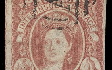 Bahamas 1859 (10 June) One Penny, Imperforate Issued Stamps 1d. brown-lake, thick paper, clear...
