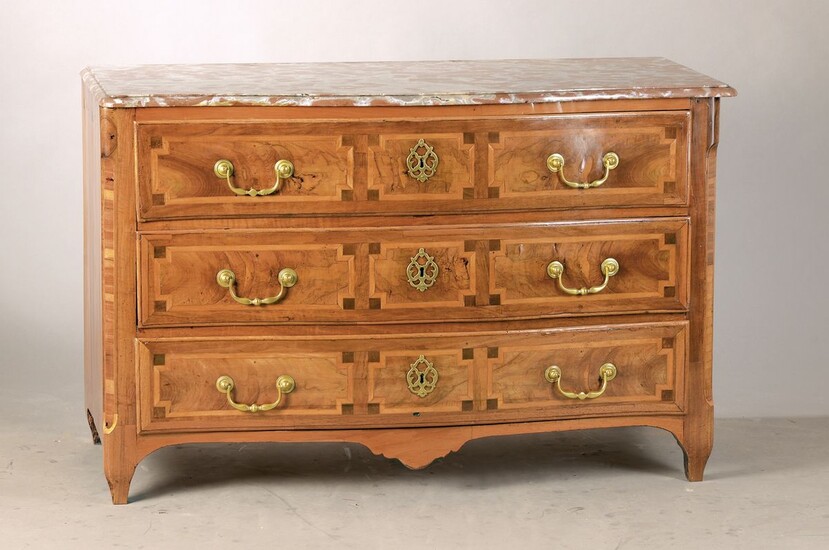 Baroque chest of drawers, France around 1760/70, Walnut...
