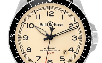 Bell & Ross Heritage Beige Dial Steel Mens Watch BRV292 Box Card