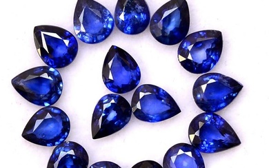 Blue Sapphire 4x3 MM Pear Faceted Cut 50 Pieces