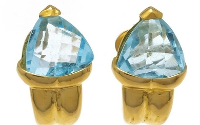 Blue topaz clip earrings GG 75