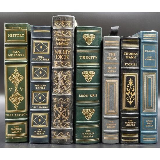 Books: 7 Volumes From The Franklin Leather Library