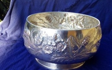 Bowl, Centerpiece, Brandimart - .800 silver - Italy - Second half 20th century