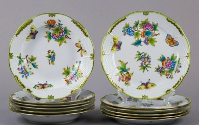 Brand New Herend Queen Victoria Plate Set for Six